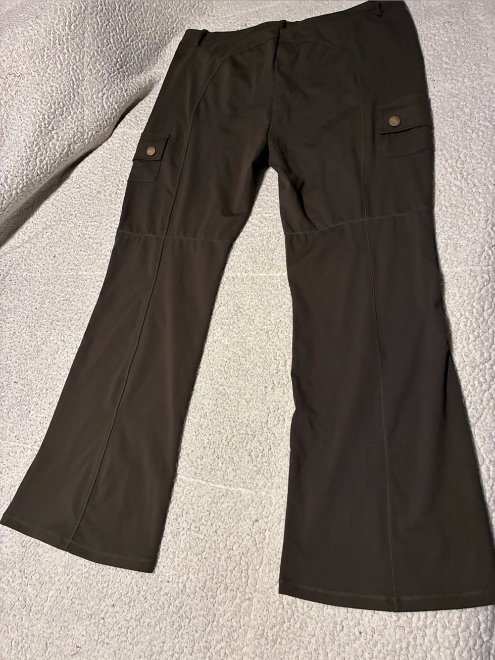 HALARA Dark Green Boot-Cut Cargo Flare Pants, size XL petite, new with tags
